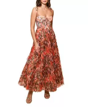 Платье Brianna из плиссированного тюля Hutch, оранжевый