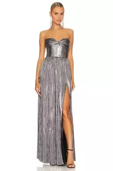 Платье Bronx and Banco Florence Gown, серебряный