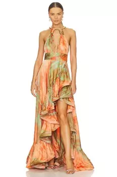 Платье Bronx and Banco Palma Gown, цвет Orange & Multicolor
