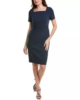 Платье Brooks Brothers с квадратным вырезом, синий