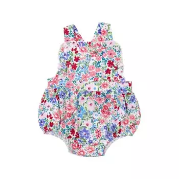 Платье Bubble для девочек с лондонским цветочным принтом и рюшами ANGEL DEAR