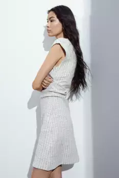 Платье-букле H&M, белый
