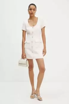 Платье-букле Rotate, розовый