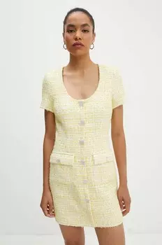 Платье-букле Rotate, желтый