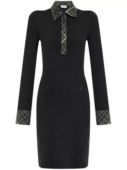 Платье Burberry с длинными рукавами, черный