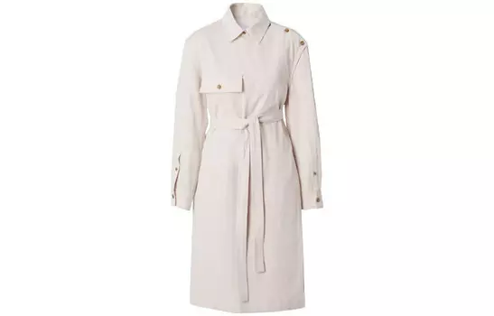 Платье Burberry с длинными рукавами, светло-коричневый