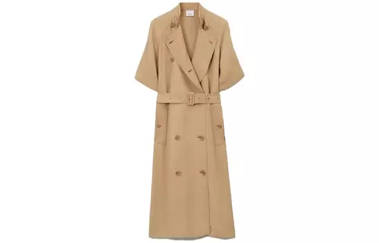 Платье Burberry с короткими рукавами, хаки