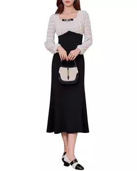 Платье BURRYCO, белый/черный