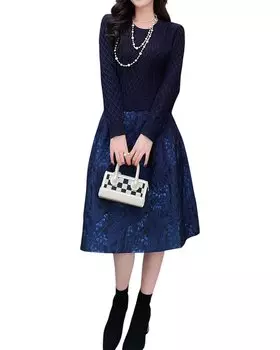 Платье BURRYCO, темно-синий