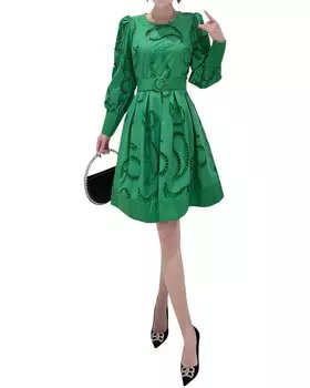 Платье BURRYCO, зеленый