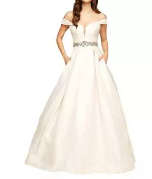 Платье-бюстье цвета шампанского Mac Duggal, цвет champagne