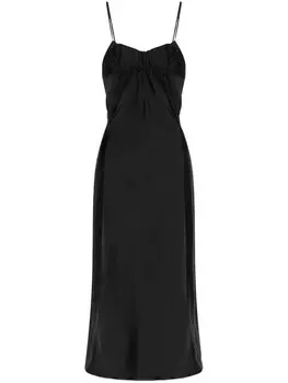 Платье-бюстье Jil Sander миди со сборками, черный
