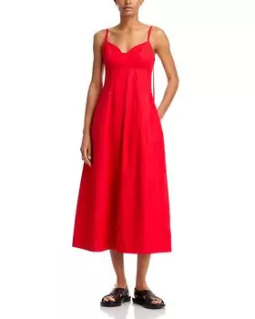 Платье-бюстье миди CO, красный