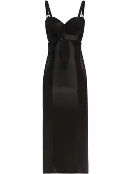 Платье-бюстье миди Dolce & Gabbana, черный