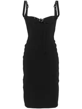 Платье-бюстье Mugler bucked midi, черный