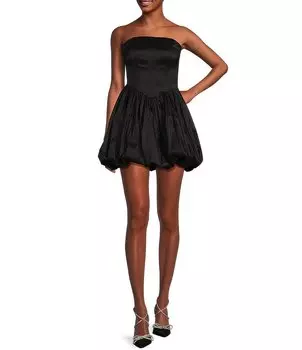 Платье-бюстье с лифом и пышной юбкой B. Darlin без бретелек, черный