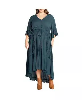 Платье Cadence больших размеров CITY CHIC, синий