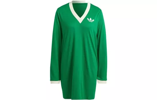 Платье California Cali с длинными рукавами женское зеленое Adidas Originals