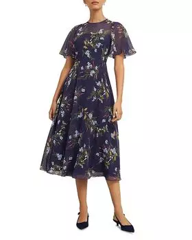 Платье Callie с цветочным принтом HOBBS LONDON, мультиколор