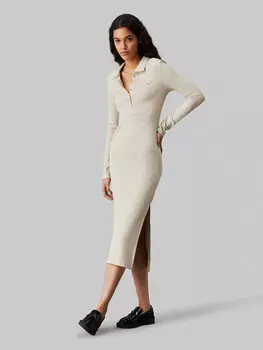 Платье CALVIN KLEIN JEANS, бежевый
