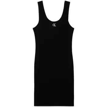 Платье Calvin Klein Jeans Strappy Sleeveless Short, черный