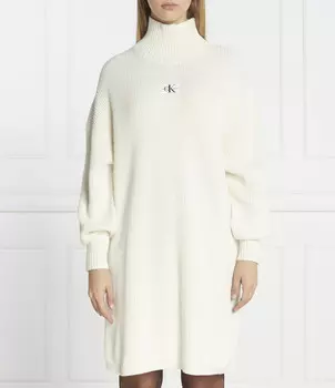 Платье CALVIN KLEIN JEANS WOVEN LABEL, экрю
