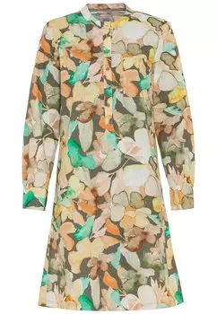 Платье Camel Active Sommer mit Allover Print, цвет Grn-Orange