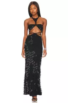 Платье Camila Coelho Niya Gown, черный