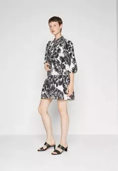 Платье Camisero Farm Rio МИНИ-ПЛАТЬЕ С ДЛИННЫМ РУКАВОМ, кремово-белый ксилография чита