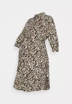 Платье Camisero Vero Moda Maternity VMMAYA POEL SHORT DRESS, черный/ками