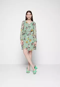 Платье Camisero Vero Moda VMKAYA FALL LS SHORT WVN, цвет loden frost