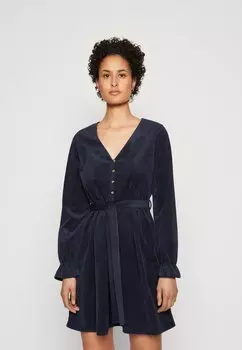 Платье Camisero Vero Moda VMNINA КОРОТКОЕ ПЛАТЬЕ НА ПУГОВИЦАХ, цвет night sky