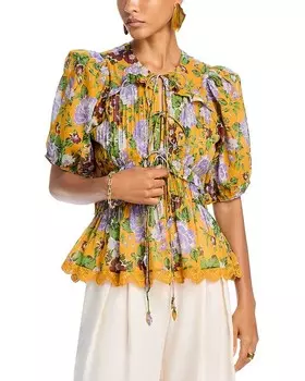 Платье Capri Peplum Hem Top FARM Rio, желтый