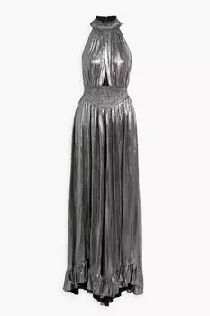 Платье Carly из джерси с металлизированным вырезом и вырезами RETROFTE, металлический