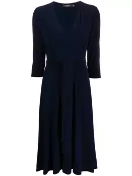 Платье Carlyna с завязками Lauren Ralph Lauren, синий