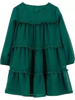 Платье carter's, зеленый