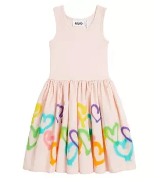 Платье Cassandra из хлопка с принтом Molo, мультиколор