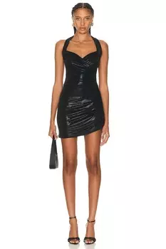 Платье Cayla с драпировкой по бокам Norma Kamali, черный