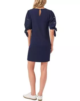 Платье CeCe 3/4 Sleeve Emoss Crepe Dress w/ Faggoting, цвет Classic Navy