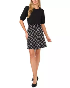 Платье CeCe Mutton с рукавами, черный