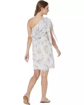 Платье CeCe One Shoulder Baha Palm Clip Dot Dress, цвет Soft Violet