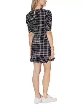 Платье CeCe Puff Sleeve Printed Knit Dress, цвет Rich Black