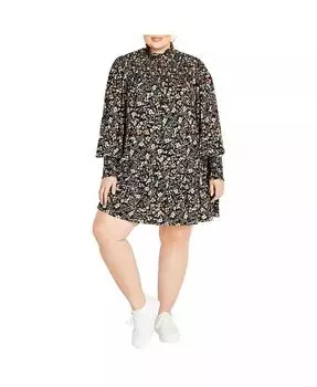 Платье Cece размера плюс CITY CHIC, черный