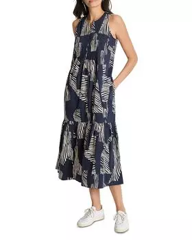 Платье Cece с разрезом на шее и полосками зебры NIC+ZOE, мультиколор