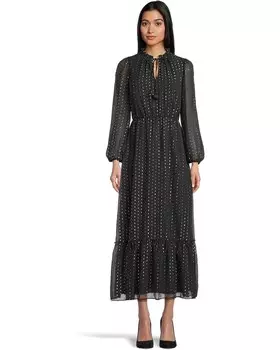 Платье CeCe V-Neck Balloon Sleeve Maxi Dress, цвет Rich Black