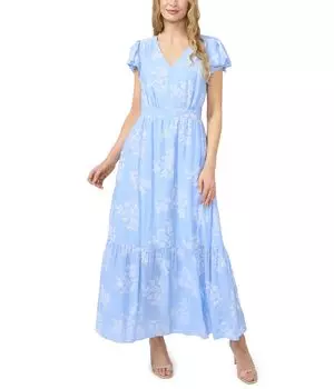 Платье CeCe V-Neck Flutter, цвет Waterfall