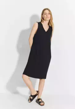 Платье Cecil из джерси с оборками на вырезе, черный
