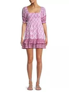 Платье Celina Moon в стиле ампир с цветочным принтом, розовый