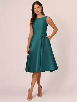 Платье чайной длины без рукавов Adrianna Papell, цвет Lily Teal