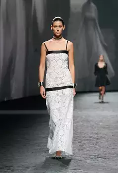 Платье Chanel Lace, белый/черный